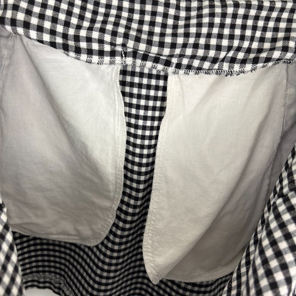 Urban Outfitters Size Medium Gingham Mini Skirt Black White Preppy - Picture 4 of 12